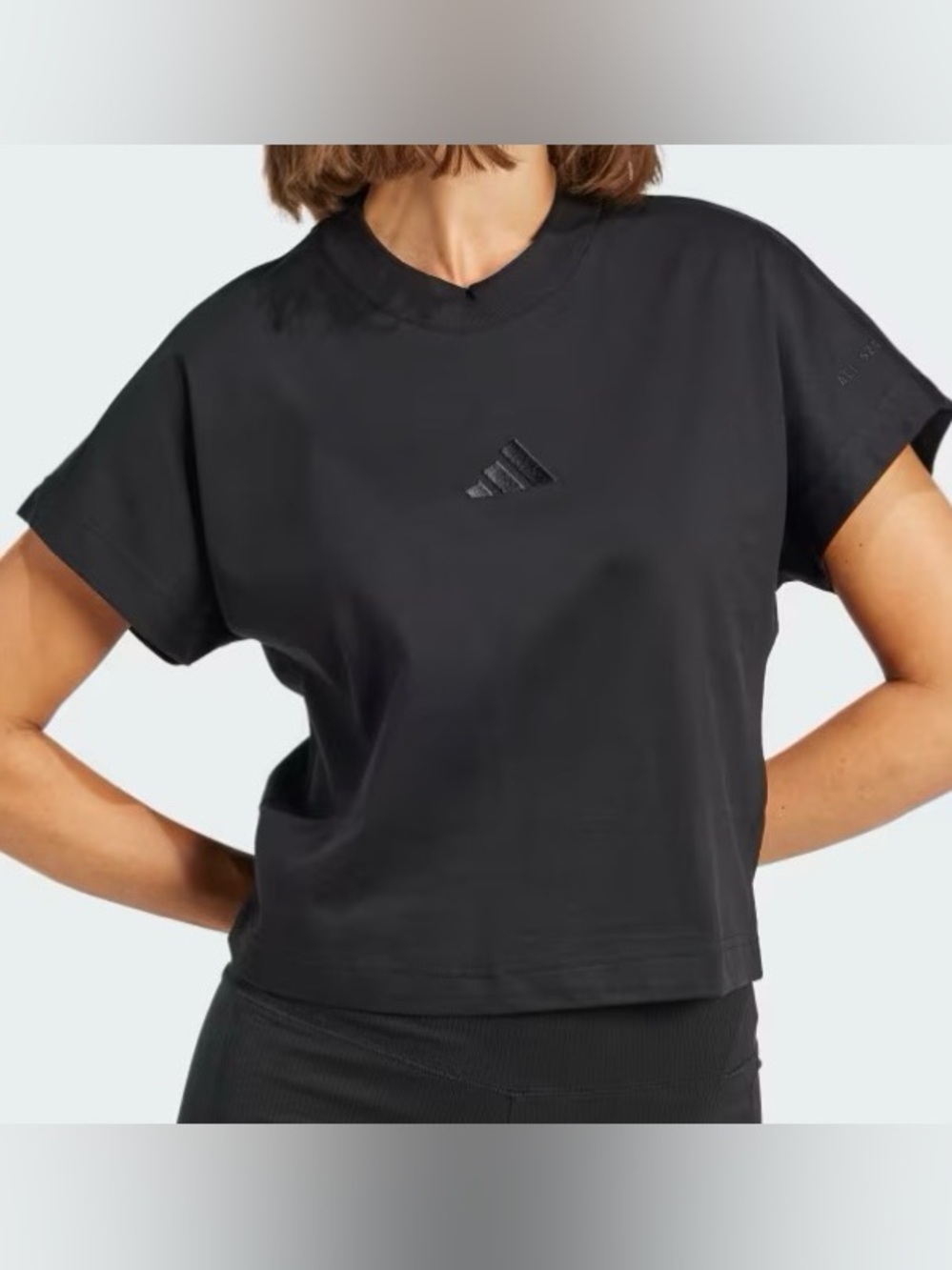 Cropped adidas all szn tee womens size L
